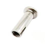 10 piezas M5 M6 de acero inoxidable con cabeza hueca hexagonal for muebles, conector de remache, tuerca de manguito de unión(10pcs M5,Long 15mm)