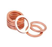 10 piezas M6 M8 M10 M12 M14 M15 M16 M18 M19 M20 espesor 2 mm arandela de cobre macizo cuña anillo plano junta anillos sello arandelas lisas(M6x12x2mm 10pcs)
