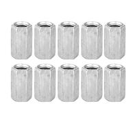 10 piezas M8 Tuerca de Varilla Larga Tuercas de Tornillo Hexagonales de Acero Al Carbono Tuerca de Separación Tuerca de Manguito Hexagonal Tuercas de Fijación de Rosca(M8*20)