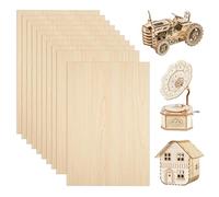 10 Piezas Madera Contrachapada, 300 x 200 mm Madera de Balsa Fina, Tilo Tablero, Tablero Contrachapado, Hojas de Maderas Manualidades, para Manualidades Decoración, Proyectos de Láser, Pintura