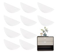 10 Piezas Manija Autoadhesiva, Tirador Puerta Corredera Auxiliar, Mango Autoadhesivos Fuerte, Sin Perforar Tiradores de Armario Cocina de Plástico para Ventanas Refrigeradores Muebles Cajones (Blanco)