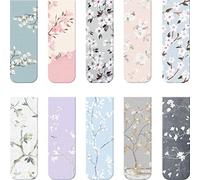 10 Piezas Marcadores de Libros Magnéticos Marcapáginas Juego de Marcadores de Libros Variados para Estudiantes Lectura (Estilo Floral, 2,3 x 0,8 Pulgadas)