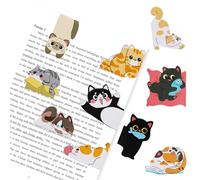 10 Piezas Marcapáginas Magnético,marcadores divertidos,marcapáginas de gato, marcapáginas magnético para niños,Marcadores de Libros Estilo Gatos para Niños, Profesores, Estudiantes
