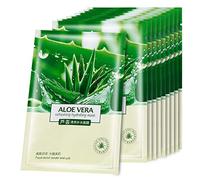 10 Piezas Mascarilla Facial Aloe Máscara Facial Hoja Hidratante Hidratante Revitalizante Máscara Facial Hoja Hidratante E Hidratante Adecuado para Todo Tipo de Piel