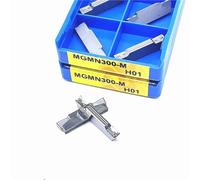 10 piezas MGMN150-G MGMN200-G MGMN250-G MGMN300-M MGMN400-M MGMN500-M H01 Inserto de torneado de carburo indexable Herramientas de corte for ranurado de torno(MGMN300-M H01)