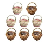 10 Piezas Mini Cesta De Carga, Cesta Creativa De Tejido, Decoración del Hogar, Accesorios para Muñecas, Accesorios De Fotografía.