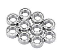 10 piezas Mini cojinete de bolas MR105zz Mini cojinete de bolas de acero cromado 6000 RPM Accesorios resistentes al desgaste 5x10x4mm Miniatura Cojinete para impresora 3D