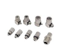 10 piezas Mini conector de tubo neumático Rosca macho M3 M4 M5 M6 1/8 Tubo de aire 3 mm 4 mm 6 mm(PL6-M5)