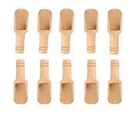 10 piezas mini cucharas de madera a granel de bambú cucharas de baño pequeño cuchara de madera caramelo cuchara de lavado polvo cuchara