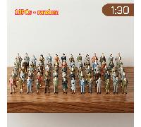 10 piezas, Mini Figuras a 1:30, Adecuadas para Decoración de Paisajes, Fáciles de Almacenar, Mejoran las Habilidades Sociales, Material de Resina, Adornos para Modelos, Aleatorias