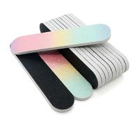 10 piezas Mini limas de uñas, pulidores de uñas de plástico de doble cara, herramientas de pulido de manicura para