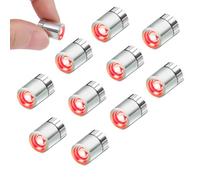 10 Piezas Mini Luz Led, Luces Led Pequeñas con Pilas, Luz Casa de Muñecas, Mini Luces Led Adhesiva para Decoración de Fiestas, Vitrinas, Manualidades, Casas de Muñecas Iluminación (Rojo)