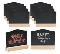 10 Piezas Mini Pizarra Negra,Pizarra Pequeña de Tiza,Mini Pizarra Con Soporte Para Etiquetas de Precios Letreros, Doble Cara Memo Tarjetas De Lugar Precio Pizarra De Pie Para Boda,Cumpleaños