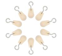 10 Piezas Mini Polea de Cuerda ABS Beige Rodamiento | Bloque Compacto Sola Roldana, Superficie Lisa sin Rebabas, para Tendedero y Organización