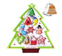 10 piezas Moldes Galletas Navidad, cortador galletas navidad, molde para hornear de acero inoxidable - copos de nieve, muñeco de nieve, árbol de Navidad