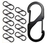 10 Piezas mosqueton,mosqueton Llavero,mosquetones,mosqueton Escalada,Carabiner,Mosquetón Pequeño,Mosquetones S,Mini Mosqueton,para Camping, Pesca,Senderismo o Viaje