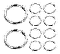 10 Piezas Mosquetón Redondo, 39 mm Anillo de Mosquetón, Broche de Resorte Redondo, Aleación de Zinc Mosquetones Redondos, para Llavero, Bolso, Joyería, Manualidades de Bricolaje