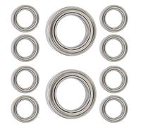 10 piezas MR63-ZZ rodamiento de bolas 3x6x2.5mm con doble escudo para bricolaje, tornos, motores, impresoras 3D, fresadoras, dispositivos mecánicos diversos.