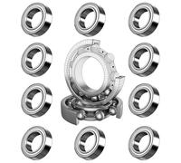 10 Piezas MR63ZZ Rodamientos de Bolas en Miniatura,3x6x2.5mm,Rodamientos de Ranura Profunda de Doble Blindaje, para Bricolaje, Tornos, Motores, Impresoras 3D, Electrodomésticos