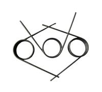 10 Piezas muelle de torsión, Resorte Acero 0.8mm Diámetro del cable, 6.5mm Diámetro externo, 9 Número de vueltas, Ángulo 180°