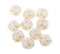 10 Piezas Multifacéticas D6 D10 D12 D, Blanco, 25 mm