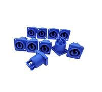 10 Piezas NAC3MPA-1 NAC3MPB-1 Enchufe de Panel de Altavoz Eléctrico Azul Power 20A Etapa Iluminación LED Audio Enchufe de 3 Pines, Entrada
