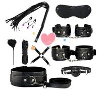 10 Piezas Negro Liso Texturado Cuero Cosplay Accesorio Conjunto, Equipo Deportivo Ajustable Conjunto, Banda EláStica Suave PráCtica De Yoga, Regalo De Pareja