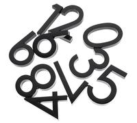 10 Piezas Números de Puerta 3d, Adhesivos Negros | ABS Resina, Números Legibles que No se Desvanecen, Uso Exterior E Interior, Práctico y Decorativo