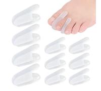 10 Piezas Ortesis De Dedos De Los Punteras, Separadores De Dedos Grandes Y Pequeños, Previenen La Superposición De Los Dedos De Los Pies, Ortesis De Gel Reutilizables