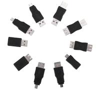 10 piezas OTG 5 pines F/M mini cambiador adaptador convertidor USB macho a hembra Micro-USB