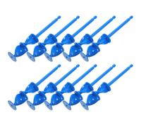 10 Piezas Paleta Mezcladora de Resina Epoxi, Azul ABS | Accesorio Helicoidal para Agitación, Eje Alargado y Palas Pulidas, para Pintura y Mezcla Uniforme