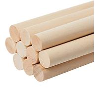 10 piezas Palos Madera para Manualidades y proyectos bricolaje (30cm x 6mm)