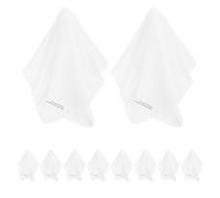 10 Piezas Paño de Microfibra para Limpiar Discos de Vinilo Blanco | Antirrayas, Quita Polvo y Huellas, 24x16,5cm, para Tocadiscos, Coche, Hogar