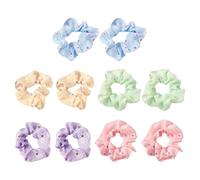 10 Piezas Para Anillos Para El Cabello De Las Mujeres, Lindos Anillos De Cabello Dulce, Anillos De Cabello Elástico, Anillos Para El Cabello De Cola De Caballo, Accesorios De Diseño De Peinado.
