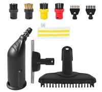 10 piezas para limpiador de vapor Karcher accesorios, cepillo redondo, boquilla de mano, cepillo plano, boquilla curvada, funda de paño de limpieza, boquilla rascadora para Kärcher SC1 SC2 SC3 SC4 SC5