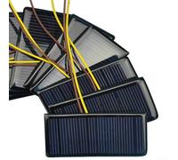 10 piezas para mini panel solar 5 V 60 mA células epoxi para proyectos de cargador de bricolaje con cable de 15 cm 68 x 37 mm