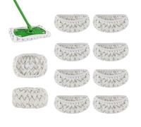 10 Piezas para Swiffer Mopa Recambios Húmedo y Seco Reutilizables 25,4x11,5cm Kit, Microfibras Recambio para Swiffer Sweeper Mop Fregona, para Limpieza de Suelos Duros