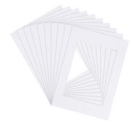 10 Piezas Passepartout A3, Paspartu Blanco para Marco de Fotos, Carton Paspartu Picture Frame Mounts para Fotos A4
