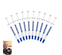 10 piezas pasta térmica CPU, alto rendimiento grasa procesador conductividad 1g por tubo base de carbono para CPU Gpu consola refrigerador disipación de calor eficaz y protección de componentes