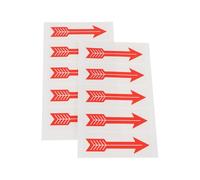 10 Piezas Pegatinas Indicadoras de Flecha PP Rojas de Color Claro | Marcado Direccional Claro, Impresión Simple y Visible, para Tuberías y Componentes Hidráulicos, Aplicación Rápida