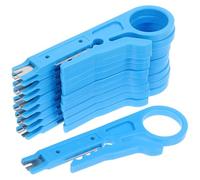 10 piezas Pelacables de Red para RJ45 Cat5 Cat6 azules, Mini | Corte Rápido y Preciso, Acero y ABS, para Instaladores y Bricolaje, Uso en Campo y Cableado