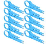 10 Piezas Pelacables Mini, Corte Rápido de Cables Utp y Rj45 | ABS y Acero, Instalación de Red y Trabajo en Campo, Azul, para Instaladores y Soporte It