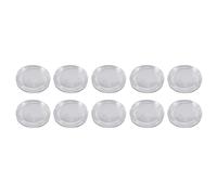10 piezas pequeñas redondas de plástico transparente caja de cápsulas de monedas de 33 mm