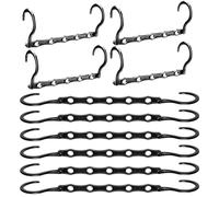 10 Piezas Perchas Ahorra Espacio, Organizador De Armario De Ropa Perchas, Perchas Multiples Ahorra Espacio para Camisas, Perchas En Cascada Resistentes con 5 Hoyos, para Pantalones, Camisas