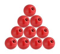 10 Piezas Perillas de Bola de Joystick, Bola Mango de Cabeza de Joystick Redondo Universal de Plástico Negro/Rojo Con Rosca M8/M6, para Máquinas de Juego, Tornos Y Tractores (AM8*25,Rojo)