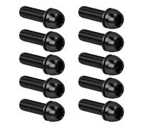 10 Piezas Pernos de Vástago de Bicicleta, M6x20 mm Tornillos de Vástago de Bicicleta, Bicicleta Disco Freno Pinza Tornillos con Arandelas, Tornillos para Potencia de Bicicleta de Montaña (Negro)