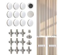 10 Piezas Pesos de Cortina Magnéticos y 10 Pares Botones Magnéticos para Cortinas, Imanes de Cortina de Ducha, Abrazaderas Redondas para Cortinas, Pesos de Cortina Magnéticos