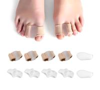 10 Piezas Pie Dedo Corrección Enderezador Set, Separador Valgus Corrector Pulgar, Correctores de Juanetes Dedo Gordo de Gel, Gel Bunion Protector Shield, Corrector Dedo Martillo para Mujeres Hombres