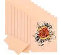 10 Piezas Piel de Práctica de Tatuaje, Piel Sintetica Tatuaje, Piel de Tatuaje de Doble Cara para Tatuajes, 193x144mm Tatuaje de Piel para Tatuaje, Principiantes, Artistas Experimentados