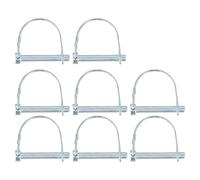 10 Piezas Pin de Bloqueo de Alambre, 8 x 60 mm Pasadores de Seguridad, Bloqueo Acero al Carbono, Pasador de Bloqueo de Eje de D, para Césped Jardín